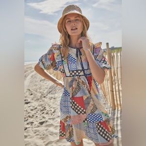 Hunter Bell New with tags NWT Britton dress patchwork size medium